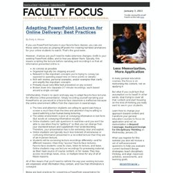 Faculty Focus Email