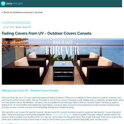 Fading Covers from UV - Outdoor Covers Canada