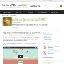 FAFSA: Student Aid on the Web