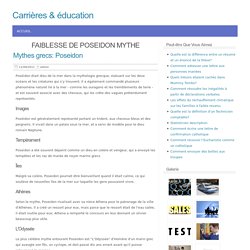 FAIBLESSE DE POSEIDON MYTHE - Carrières & éducation - buyitblack.com