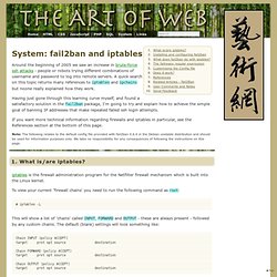 The Art of Web ~ System: fail2ban and iptables