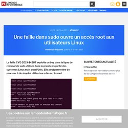 Une faille dans sudo ouvre un accès root aux utilisateurs Linux