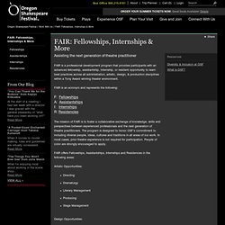 FAIR: Fellowships, Internships & More