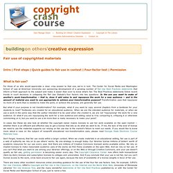 Fair use of copyrighted materials