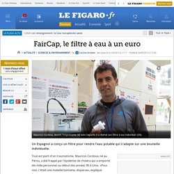 FairCap, le filtre à eau à un euro