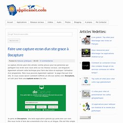 Faire une capture ecran d'un site grace à Docapture