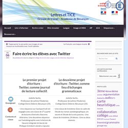 Faire écrire les élèves avec Twitter » Lettres et TICE