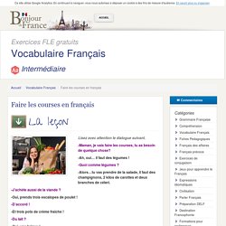 Faire les courses en français - Intermédiaire