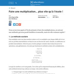 Faire une multiplication... plus vite qu’à l’école !