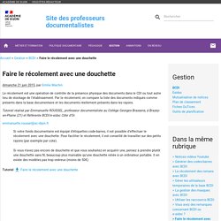 Faire le récolement avec une douchette