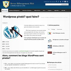 Que faire si votre blog WordPress est piraté?