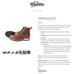 FAIRFAX BOOT — WILCOX Boots