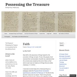 Faith « Possessing the Treasure