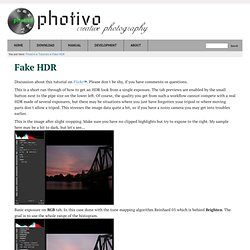 Fake HDR - photivo wiki