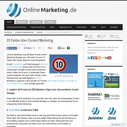 10 Fakten über Content Marketing