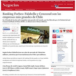 Ranking Forbes: Falabella y Cencosud son las empresas más grandes de Chile