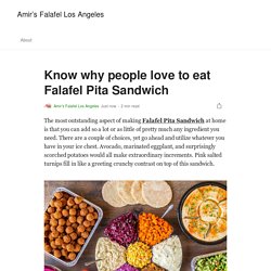 Know why people love to eat Falafel Pita Sandwich