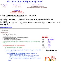 Fall 2010 UCSD Programming Team