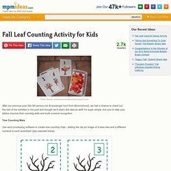Fall Leaf Counting Activity for Kids