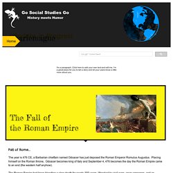 Fall of the Romans: Go History Go!