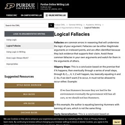 Fallacies // Purdue Writing Lab