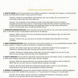 Fallacy List - StumbleUpon