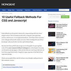 10 Useful Fallback Methods For CSS and Javascript