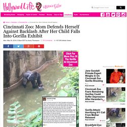 Mom On Child Falling Into Gorilla Exhibit After Cincinnati Zoo — Message