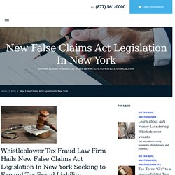 New False Claims Act Legislation In New York - Brown, LLC