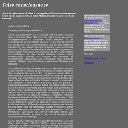 false consciousness