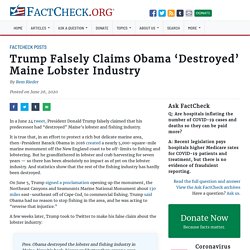 False claims re Maine fishing industry
