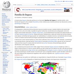 Familia de linguas