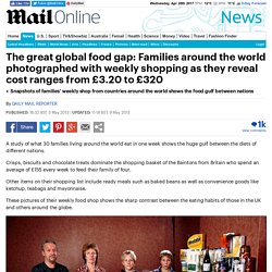 The great global food gap: Families around the world photographed with weekly shopping as they reveal cost ranges from £3.20 to £320