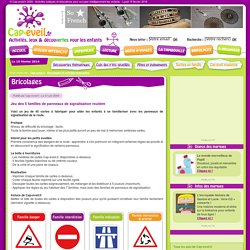 Jeu des 5 familles de panneaux de signalisation routière