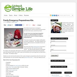 Family Emergency Preparedness Kits - Living Off The Grid