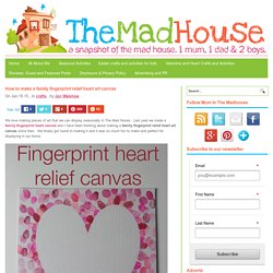 How to make a family fingerprint relief heart art canvas - Mum In The Madhouse- Mum In The Madhouse