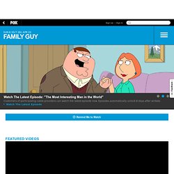 Family Guy TV Show - Family Guy TV Series - Family Guy Episode Guide