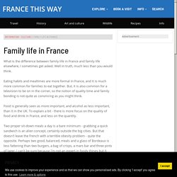 Family life in France