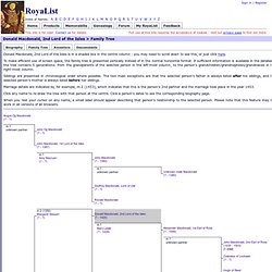 macdonald isles donald lord family tree pearltrees