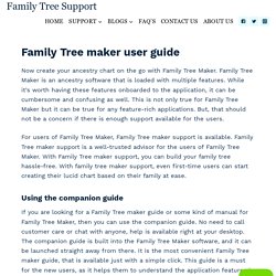 Family Tree maker user guide