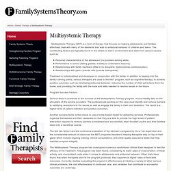 Multisystemic Therapy — FamilySystemsTheory.com