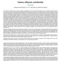 Famine affluence and morality pdf