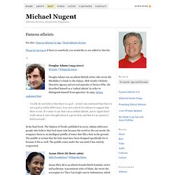 Famous atheists « Michael Nugent