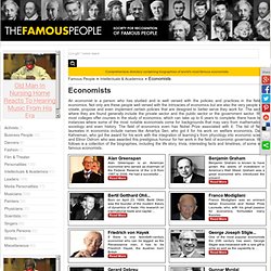 Famous Economists - List & Biographies of World Famous Economists