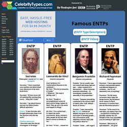 Famous ENTPs - CelebrityTypes.com