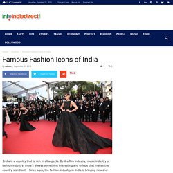 Famous Fashion Icons of India - Infoindiadirect