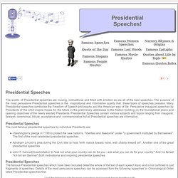 FAMOUS PRESIDENTIAL SPEECHES