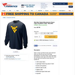 Nike West Virginia Mountaineers Classic Logo Long Sleeve T-Shirt - Navy Blue