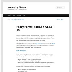 Fancy Forms: HTML5 + CSS3 – JS