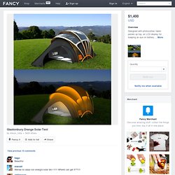Glastonbury Orange Solar Tent